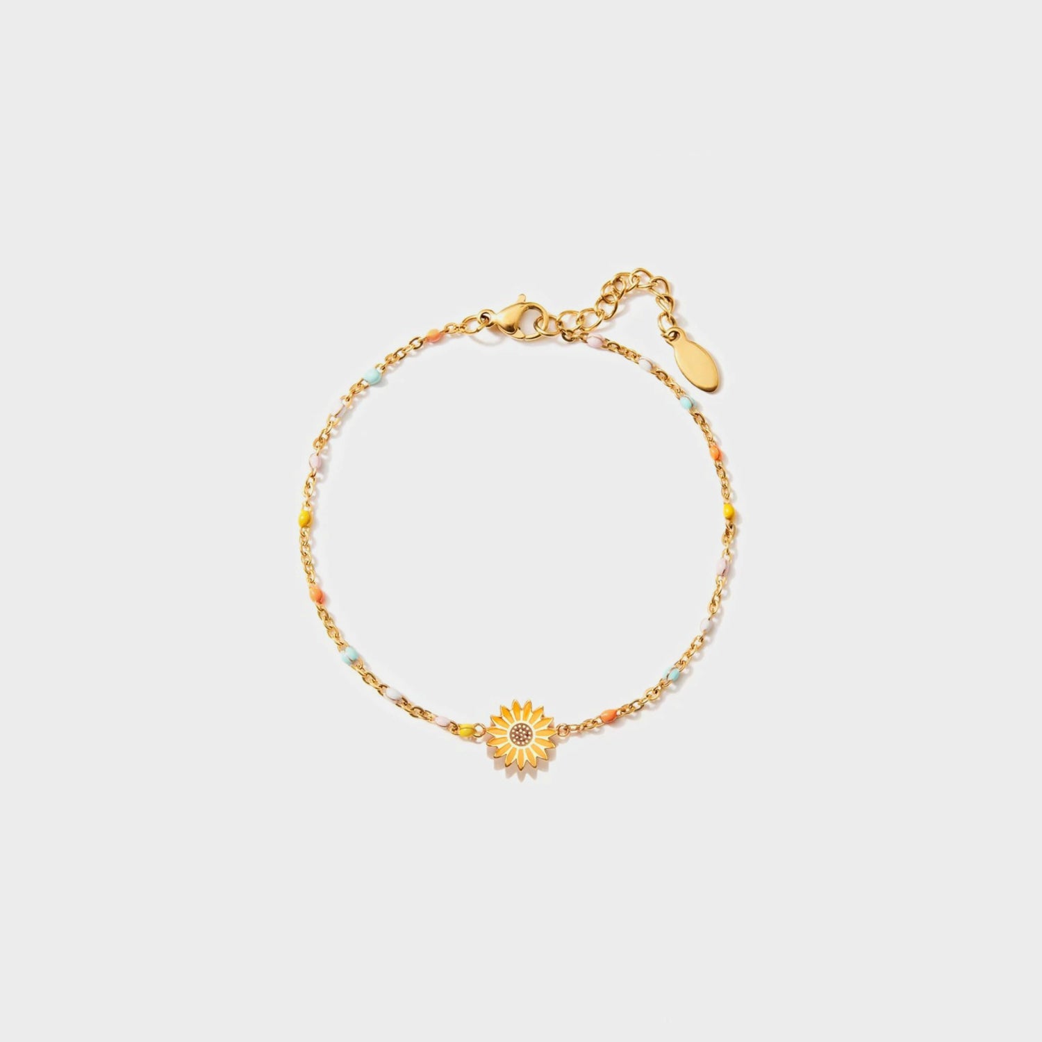 Aura Stylo - Sunflower Shape 18K Gold-Plated Bead Bracelet