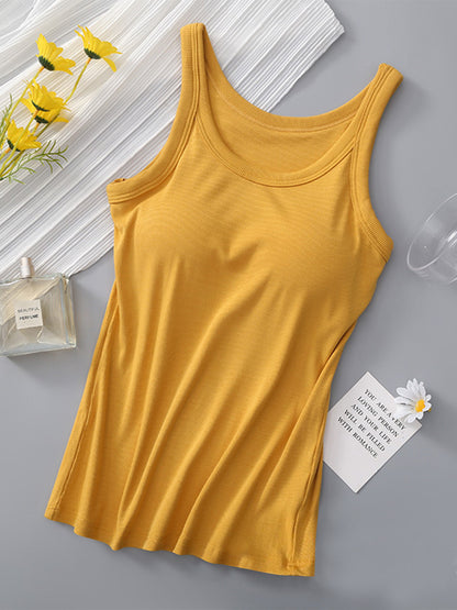 Round Neck Tank with stylish Bra