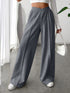 Elastic Waist Wide Leg Pants