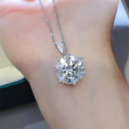 Aura Stylo - 10 Carat Moissanite 925 Sterling Silver Pendant Necklace