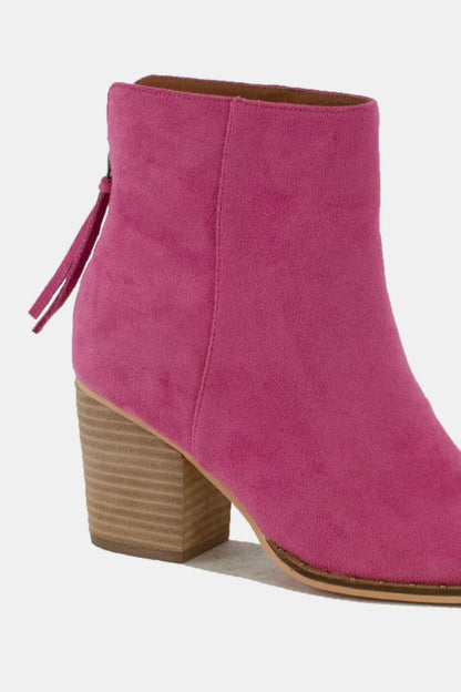 Aura Stylo - Beast Fashion Suede Point Toe Ankle Booties