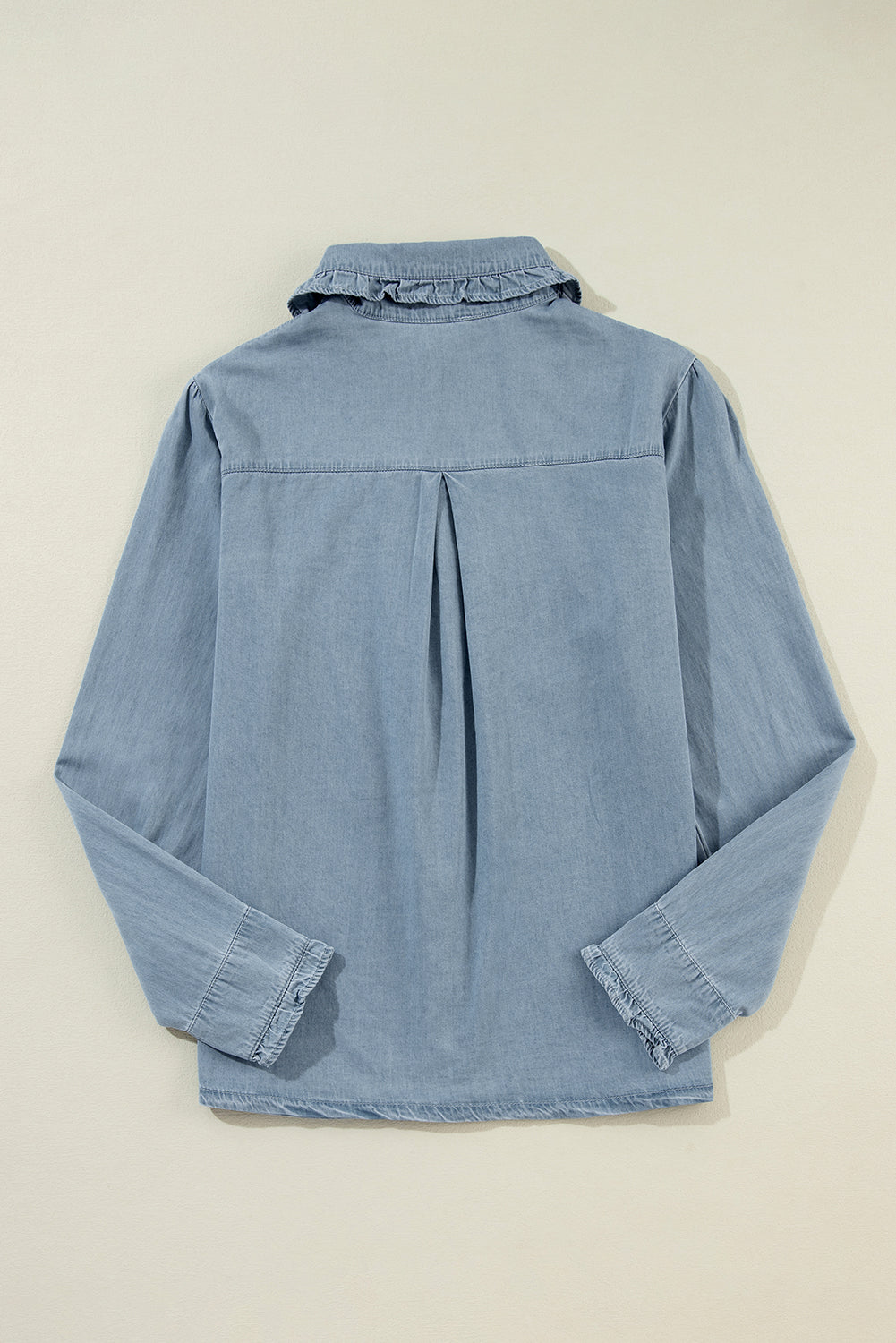 Button Up Long Sleeve Denim Top