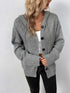 Aura Stylo - Button-Down Long Sleeve Hooded Sweater