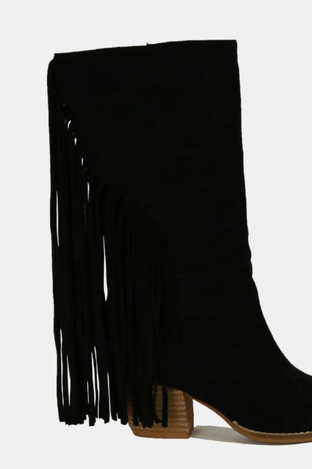 Aura Stylo - Beast Fashion Suede Fringe Point Toe Boots