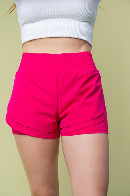 Aura Stylo - White Birch Full Size High Waisted Knit Shorts