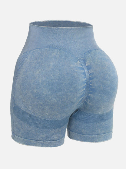 Aura Stylo - Washed High Waist Active Shorts