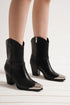 Aura Stylo - Beast Fashion Faux Leather Metal Toe Ankle Boots