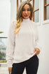 Aura Stylo - Angel Wings Cable-Knit Turtle Neck Long Sleeve Sweater