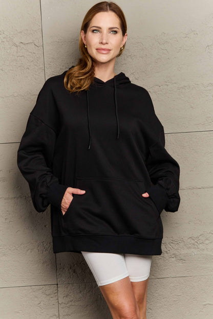 Full Size Drawstring Long Sleeve Hoodie