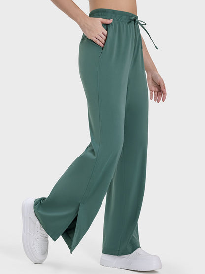 Aura Stylo - Millennia Slit Wide Leg Active Pants