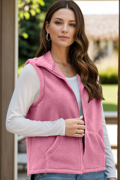 Aura Stylo - Zip Up Vest Coat with Pockets