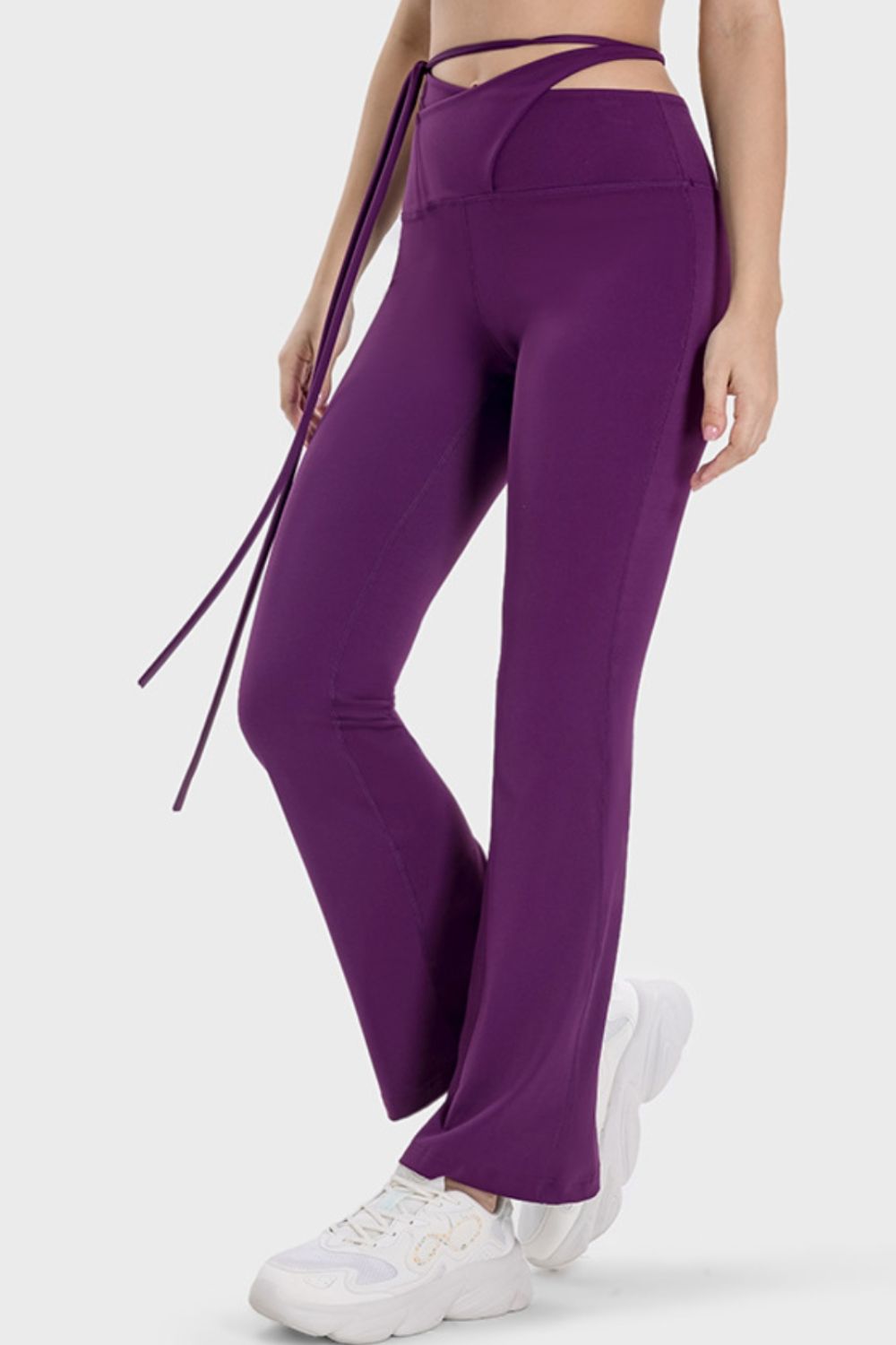 Aura Stylo - Millennia Tied Mid-Rise Waist Active Pants