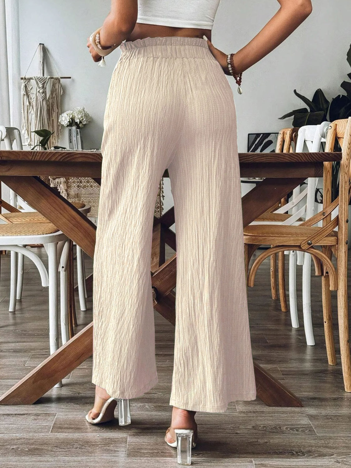 Aura Stylo - Frill Wide Leg Pants