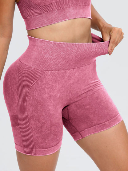 Aura Stylo - Washed High Waist Active Shorts